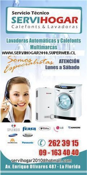 CRISTIAN LOPEZ oficios y profesiones en La Florida |  REPARACION DE LAVADORAS AUTOMATICAS &CALEFONTS, SERIEDAD-RAPIDEZ-GARANTIA
