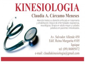 Claudia  oficios y profesiones en Iquique |  KINESIOLOGA A DOMICILIO, Iquique y Alto Hospicio