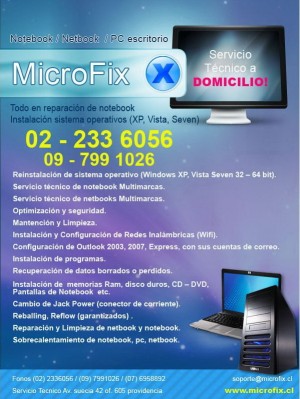 microfixchile oficios y profesiones en Las Condes |  Reparacion de Notebooks  y Computadores  a Domicilio, Servicio Tecnico Computadores a Domicilio u Oficina, Empresas