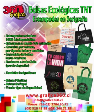 Carlos Ayala oficios y profesiones en Santiago |  Bolsas ecol&oacute;gicas tnt estampadas en serigraf&iacute;a , Bolsas ecol&oacute;gicas impresas