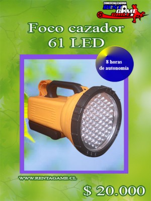 RENTAGAME CHILE oficios y profesiones en La Cisterna |  Foco cazador 61 led/ precio: $  20.000, Rentagame: es lider en iluminacion led