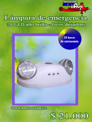 RENTAGAME CHILE oficios y profesiones en La Cisterna |  Lampara de emergencia  led 18 horas/precio: $ 21.000, Rentagame: es lider en iluminacion led