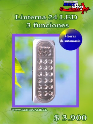 RENTAGAME CHILE oficios y profesiones en La Cisterna |  Linterna 24 led 3 funciones/precio:  $ 3.900, Rentagame: es lider en iluminacion led