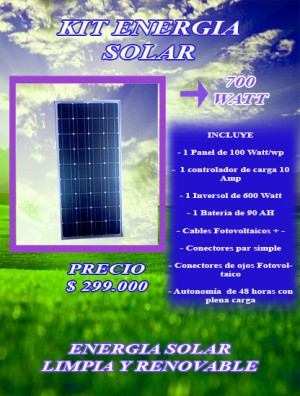 RENTAGAME CHILE oficios y profesiones en La Cisterna |  Kit energ&iacute;a solar/prefiere la energia limpia/precio oferta: $ 299.000, Energia solar, limpia y renovable
