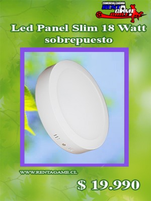 RENTAGAME CHILE oficios y profesiones en La Cisterna |  Led panel slim 18 watt/sobrepuesto/precio: $ 19.990, Rentagame: es lider en iluminacion led