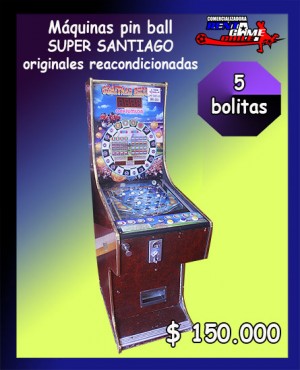 RENTAGAME CHILE oficios y profesiones en La Cisterna |  Maquinas pin ball super santiago originales/precio: $ 150.000 pesos, Rentagame: maquinas de juego:  accesorios,repuestos, servicio tecnico