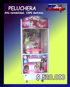 RENTAGAME CHILE oficios y profesiones en La Cisterna |  M&aacute;quina de juego peluchera/ precio oferta$ 520.000, Rentagame: maquinas de juego:  accesorios,repuestos, servicio tecnico