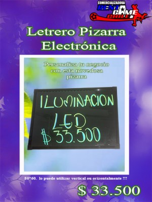 RENTAGAME CHILE oficios y profesiones en La Cisterna |  Letrero pizarra electr&oacute;nica precio oferta: $ 33.500, Rentagame: es lider en iluminacion led