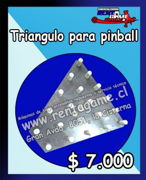 rentagame oficios y profesiones en La Cisterna |  Triangulo para pinball /maquinas de juego precio: $ 7.000, Rentagame es lider en maquinas de juego, accesorios, repuestos.