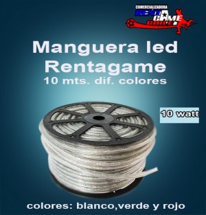 full-led oficios y profesiones en La Cisterna |  Manguera led rentagame /10 mts. dif. colores rojo-verde-blanco, Iluminacion led, ahorre hasta un 90% de energia electrica