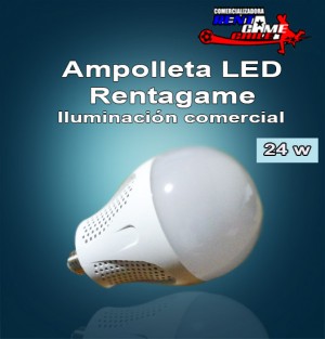 full-led oficios y profesiones en La Cisterna |  Ampolleta led rentagame, 24w/220 volt/ rosca e-27, Iluminacion led, ahorre hasta un 90% de energia electrica