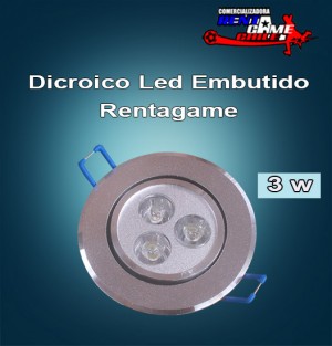 full-led oficios y profesiones en La Cisterna |  Dicroico led embutido rentagame 3 watt/220 volt/luz fria, Iluminacion led, ahorre hasta un 90% de energia electrica