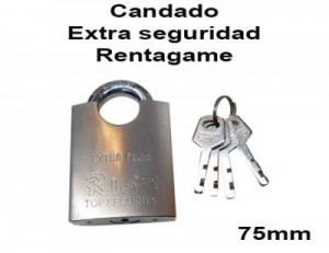 Rentagame chile oficios y profesiones en La Cisterna |  Candado extra seguridad rentagame /75 mm/ventas a todo chile, Rentagame: maquinas de juego,accesorios, repuestos y serv. tecnico