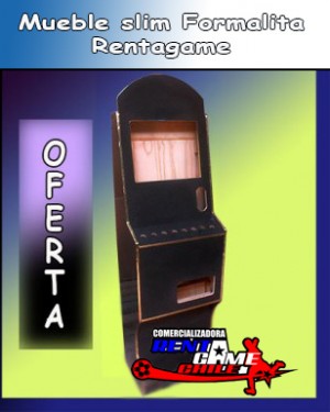 Rentagame chile oficios y profesiones en La Cisterna |  Mueble slim formalita rentagame / con vidrio y ruedas, Rentagame: maquinas de juego,accesorios, repuestos y serv. tecnico