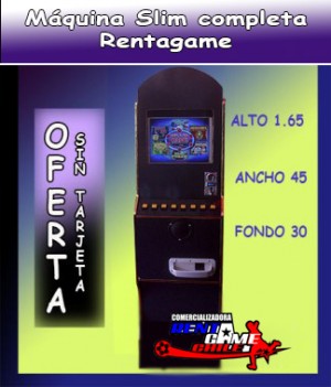Rentagame chile oficios y profesiones en La Cisterna |  M&aacute;quina slim completa  rentagame/alto  1.65-ancho 45 fondo 30, Rentagame: maquinas de juego,accesorios, repuestos y serv. tecnico