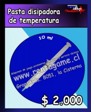 Rentagame chile oficios y profesiones en La Cisterna |  Pasta disipadora de temperatura rentagame/envios a todo chile, Rentagame: maquinas de juego,accesorios, repuestos y serv. tecnico