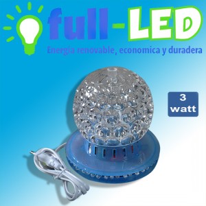 importadora full-led oficios y profesiones en La Cisterna |  Bola giratoria multicolor decoraci&oacute;n /3 watt/envios a todo chile, Importadora full-led, es lider en iluminacion led y kit solares