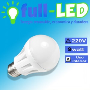 importadora full-led oficios y profesiones en La Cisterna |  Ampolleta full-led   /9watt/220v/luz fr&iacute;a/ envios a todo chile, Importadora full-led, es lider en iluminacion led y kit solares