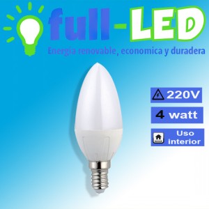 importadora full-led oficios y profesiones en La Cisterna |  Ampolleta vela full-led /4 watt/220v / e14/ envios a todo chile, Importadora full-led, es lider en iluminacion led y kit solares