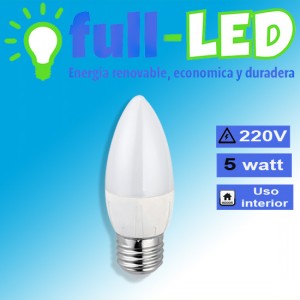 importadora full-led oficios y profesiones en La Cisterna |  Ampolleta vela full-led/5 watt/220v/e27/c&aacute;lida/ envios a todo chile, Importadora full-led, es lider en iluminacion led y kit solares